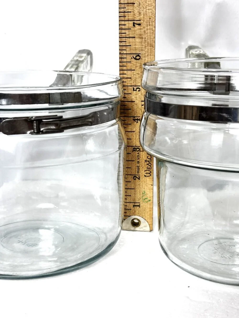 VTG PYREX  Flameware Glass Double Boiler Pot W/ Lid 1.5 Quart Three-Piece Set